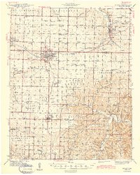 Monett 1943 topographic map thumbnail