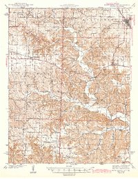 Montgomery City 1942 topographic map thumbnail