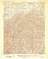 Rocky Comfort 1943 topographic map thumbnail