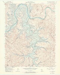 Table Rock Dam 1956 topographic map thumbnail