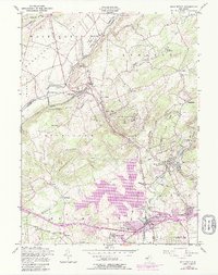 High Bridge 1954 topographic map thumbnail