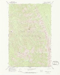 Cathedral Peak 1970 topographic map thumbnail
