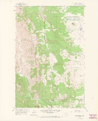 Cave Mountain 1958 topographic map thumbnail