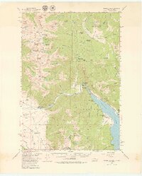 Hebgen Dam 1950 topographic map thumbnail