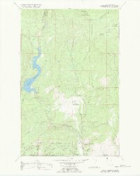 Hubbart Reservoir 1989 topographic map thumbnail