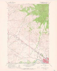 Northwest Missoula 1964 topographic map thumbnail