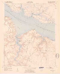 Blounts Bay 1953 topographic map thumbnail