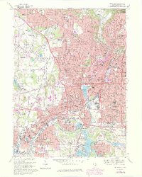 Akron West 1967 topographic map thumbnail