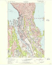 Seattle South 1949 topographic map thumbnail