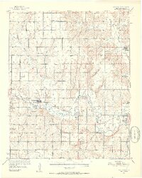 Fort Cobb 1951 topographic map thumbnail