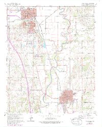 Pauls Valley 1965 topographic map thumbnail