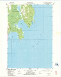 Baileys Harbor East 1982 topographic map thumbnail