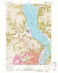 Dubuque North 1956 topographic map thumbnail