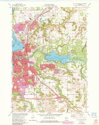 Eau Claire East 1972 topographic map thumbnail