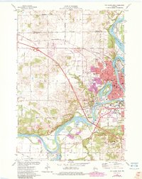 Eau Claire West 1972 topographic map thumbnail