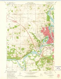 Eau Claire West 1972 topographic map thumbnail