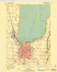 Fond Du Lac 1955 topographic map thumbnail