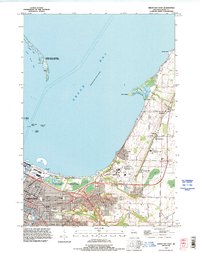 Green Bay East 1992 topographic map thumbnail