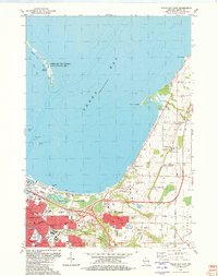 Green Bay East 1982 topographic map thumbnail
