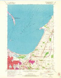 Green Bay East 1954 topographic map thumbnail