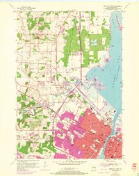 Green Bay West 1954 topographic map thumbnail