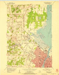 Green Bay West 1954 topographic map thumbnail
