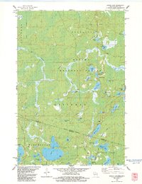 Harris Lake 1982 topographic map thumbnail