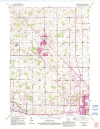 Howards Grove 1954 topographic map thumbnail