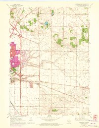 Janesville East 1961 topographic map thumbnail