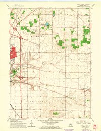Janesville East 1961 topographic map thumbnail