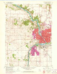 Janesville West 1961 topographic map thumbnail