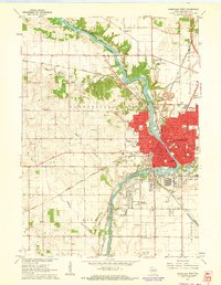 Janesville West 1961 topographic map thumbnail
