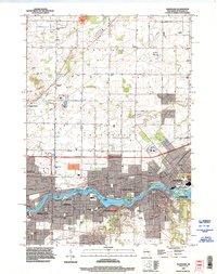 Kaukauna 1992 topographic map thumbnail