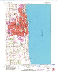 Kenosha 1958 topographic map thumbnail
