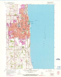 Kenosha 1958 topographic map thumbnail