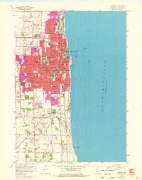 Kenosha 1958 topographic map thumbnail