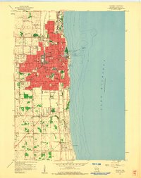 Kenosha 1958 topographic map thumbnail