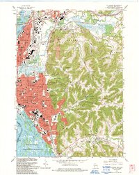 La Crosse 1993 topographic map thumbnail