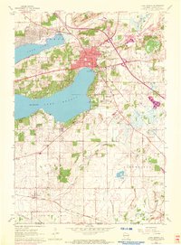 Lake Geneva 1960 topographic map thumbnail