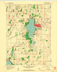 Lake Mills 1959 topographic map thumbnail