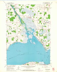Lake Poygan 1961 topographic map thumbnail