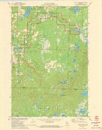 Lake Tahkodah 1971 topographic map thumbnail