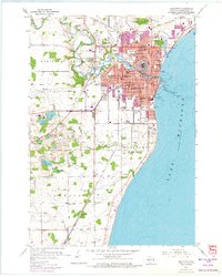 Manitowoc 1954 topographic map thumbnail