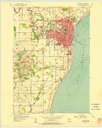Manitowoc 1954 topographic map thumbnail