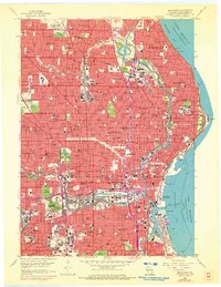 Milwaukee 1958 topographic map thumbnail