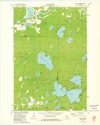 Mole Lake 1973 topographic map thumbnail