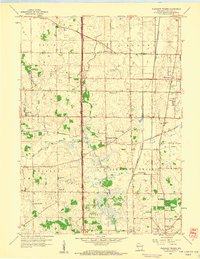 Pleasant Prairie 1958 topographic map thumbnail