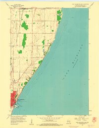 Port Washington East 1958 topographic map thumbnail