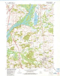 Poynette 1984 topographic map thumbnail