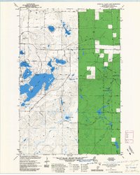 Upper Eau Claire Lake 1971 topographic map thumbnail